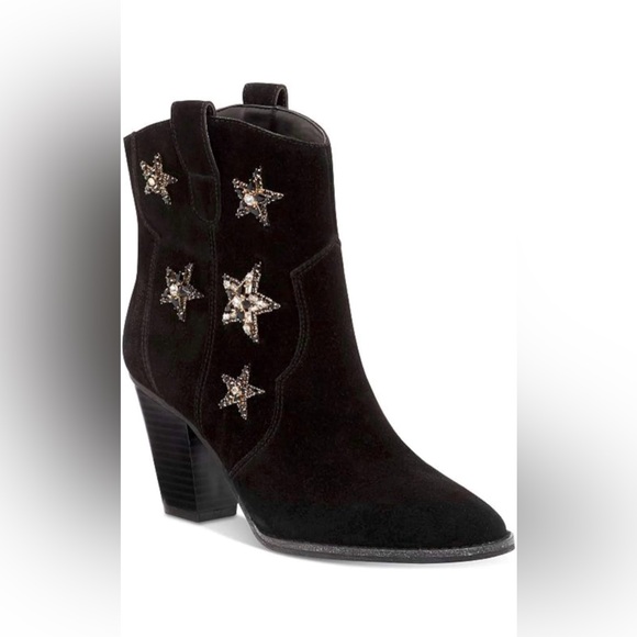 INC International Concepts Shoes - INC DAZZLER Black Stars Boots Suede! NEW!